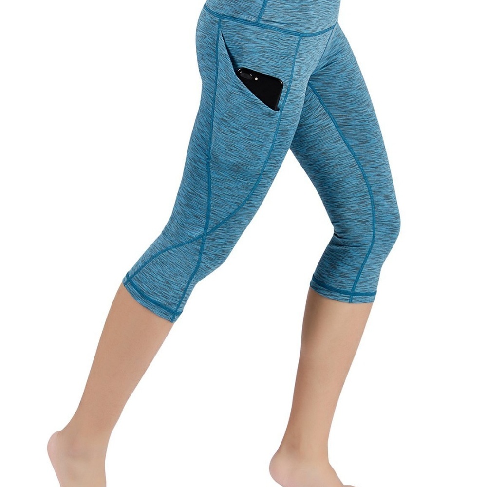 High Waist Capri Leggings With Pocket